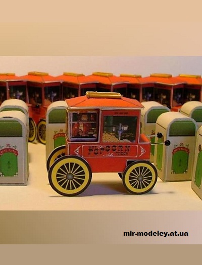 №16411 - Disneyland Popcorn Cart (Disney Experience) из бумаги