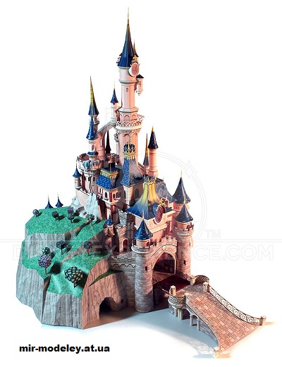 №16406 - Замок Спящей Красавицы / Sleeping Beauty Castle (Disney Experience) из бумаги
