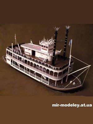 №16397 - Речной пароход Марк Твен / Mark Twain (Disney Experience) из бумаги