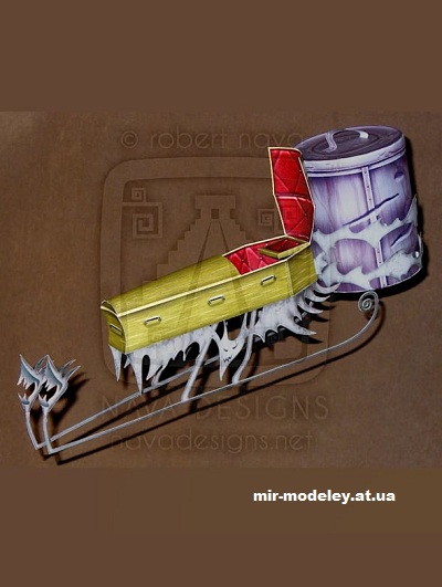 №16403 - Jack Skellington's Coffin Sleigh (Disney Experience) из бумаги