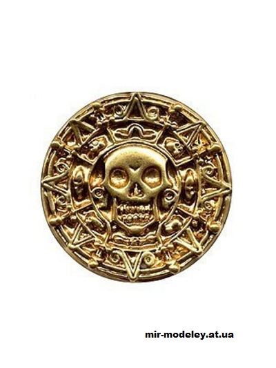 №16412 - Проклятое золото ацтеков / Cursed Aztec Coins (Disney Experience) из бумаги