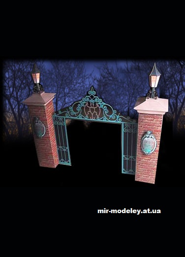 №16414 - Входная колонна / Entrance Pillar (Haunted Dimensions) из бумаги