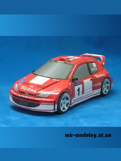 №16484 - Peugeot 206 WRC (Eastern Toy Box / Saturn) из бумаги