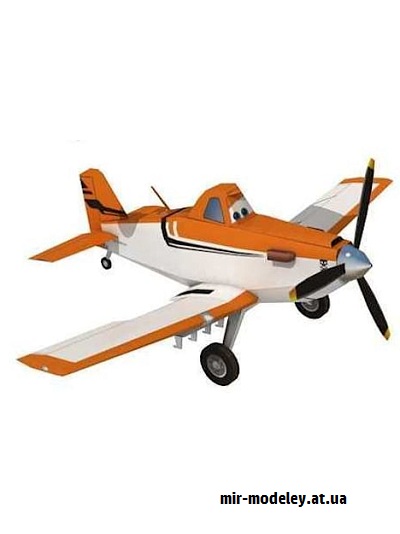 №16568 - Самолет Дасти (Hobikitkertas) из бумаги