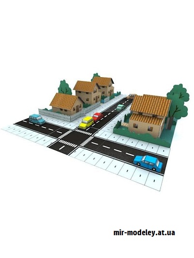 №16541 - HobiСity - Микрорайон города (Hobikitkertas) из бумаги