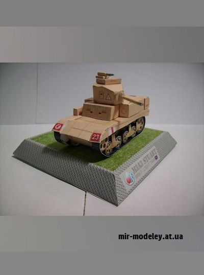 №16560 - Танк Стюарт M3A3 (Hobikitkertas) из бумаги