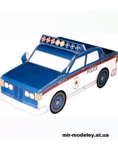 №16578 - Полицейский автомобиль (Kid Scraps) из бумаги
