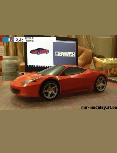 №16504 - Ferrari 458 Supercar (HD Paper) из бумаги