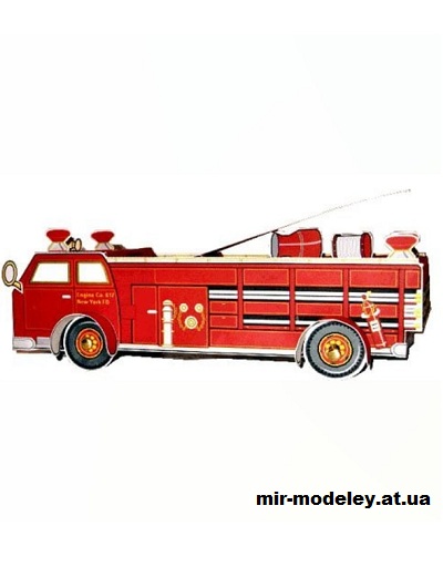 №16581 - Пожарный автомобиль (Kid Scraps) из бумаги