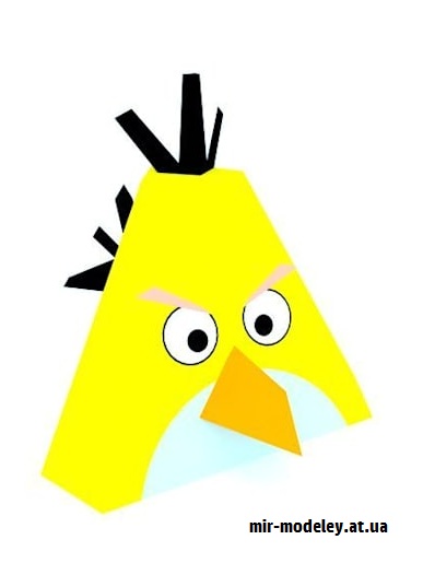 №16555 - Желтая птица (Hobikitkertas) из бумаги