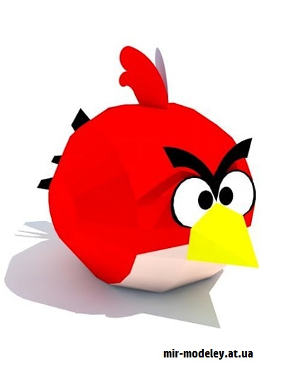 №16556 - Красная птица (Hobikitkertas) из бумаги