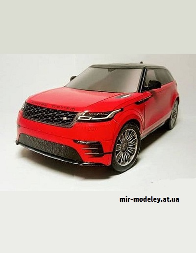 №16510 - Range Rover Velar красный (Перекрас HD Paper - Алексей Киржаев) из бумаги
