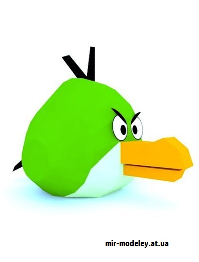 №16551 - Зеленая птица (Hobikitkertas) из бумаги