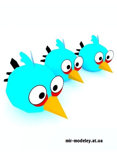 №16554 - Синяя птица (Hobikitkertas) из бумаги