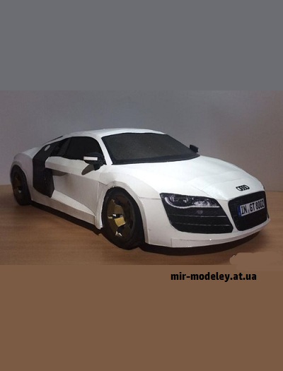 №16501 - Audi R8 (HD Paper) из бумаги