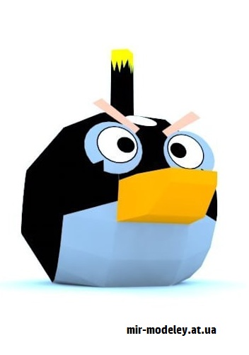 №16557 - Чёрная птица (Hobikitkertas) из бумаги