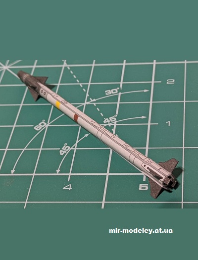 №16596 - Ракета AIM-9X Sidewinder (Konradus) из бумаги