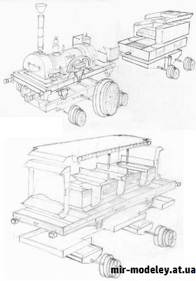 №16601 - Ludwigsbahn 1895 «Der Adler» (Bastelbogen) из бумаги