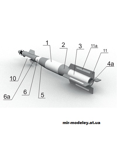 №16591 - Американская авиабомба GBU-12 Paveway II (Konradus) из бумаги
