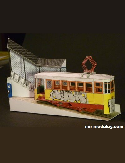 №17033 - Фуникулёр в Лиссабоне (Gunnar Sillén) из бумаги