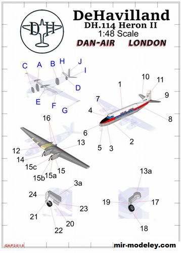 №17092 - De Havilland DH.114 Heron-DAN AIR (Gary Pilsworth) из бумаги