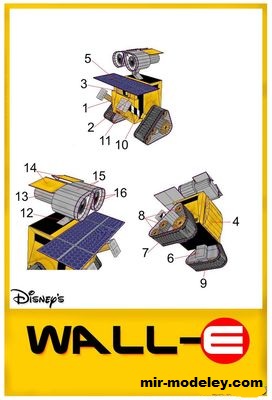 №17096 - Wall-E (Gary Pilsworth) из бумаги