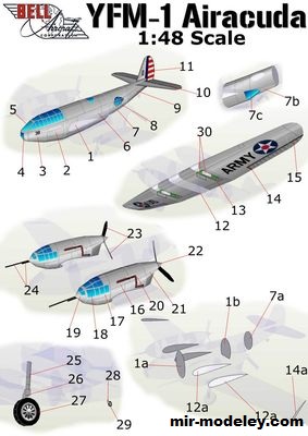 №17052 - YFM-1 Airacuda (Gary Pilsworth) из бумаги