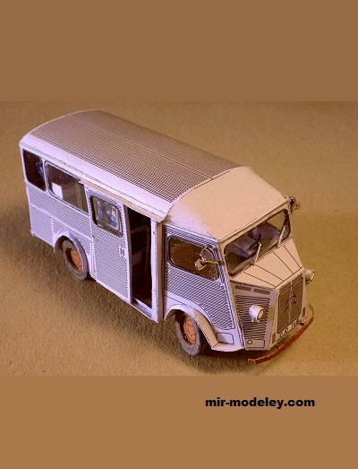 №17039 - Серебристый фургон Citroën Hy (Gunnar Sillén) из бумаги