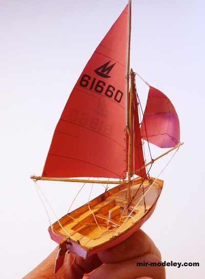 №17044 - Зеркальная яхта / Mirror dinghy VÅGA (Gunnar Sillén) из бумаги