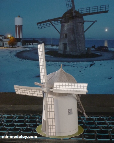 №17049 - Мельница Pilot Hill Mill (Gunnar Sillén) из бумаги