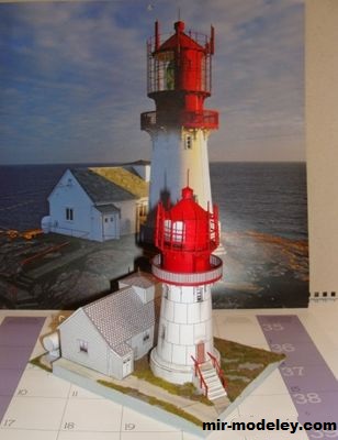 №17036 - Маяк Линдеснес / Lindesnes fyr (Gunnar Sillén) из бумаги
