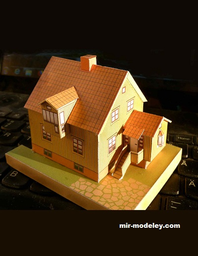 №17038 - Дом в в Энскеде / Magnebergskroken 3 i Enskede (Gunnar Sillén) из бумаги