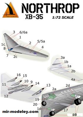 №17071 - Northrop XB-35 (Gary Pilsworth) из бумаги