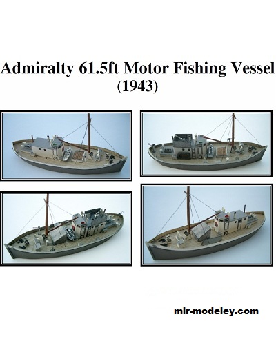 №17030 - Admiralty 61.5 ft Motor Fishing Vessel 1943 (Horst Mürell) из бумаги