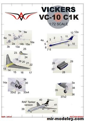 №17056 - Vickers VC10 C1K (Gary Pilsworth) из бумаги