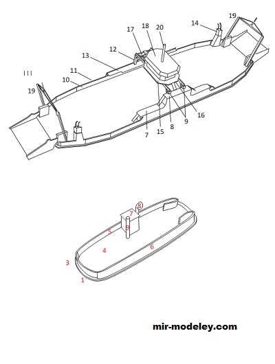 №17046 - Паромы на остров Форё / FÅRÖFÄRJOR (Gunnar Sillén) из бумаги