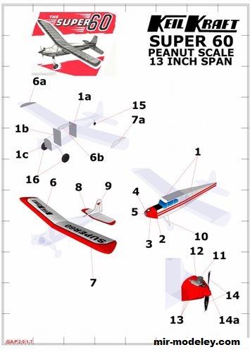 №17072 - Keil Kraft Super 60 (Gary Pilsworth) из бумаги