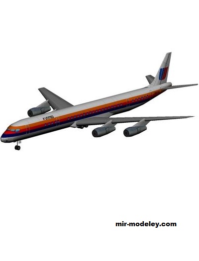 №17088 - Douglas DС-8-62 UNITED (Gary Pilsworth) из бумаги