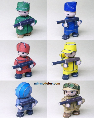 №17174 - Advance Wars Infantry (Ninjatoes) из бумаги