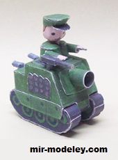 №17195 - Advance Wars Green Earth Tank (Ninjatoes) из бумаги