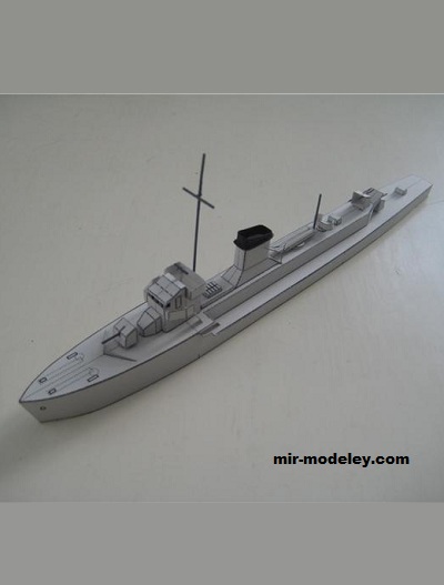 №17144 - Destroyer SLEIPNER (Louis R. Courtney) из бумаги