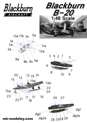 №17115 - Blackburn B-20 (Gary Pilsworth) из бумаги
