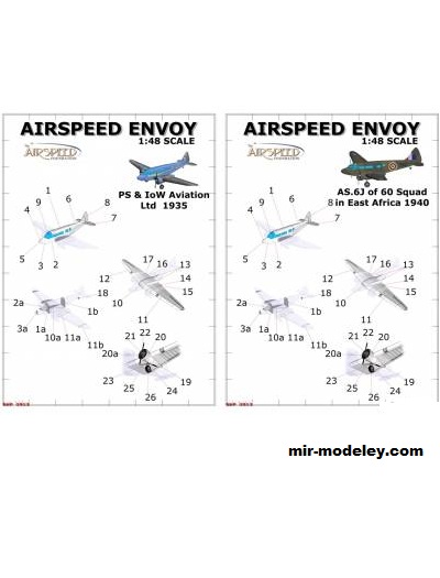 №17128 - Airspeed Envoy (Gary Pilsworth) из бумаги