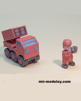 №17204 - Advance Wars Orange Star Rockets (Ninjatoes) из бумаги