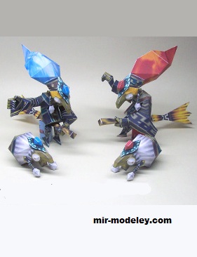 №17295 - The Legend of Zelda Kotake & Koume (Ninjatoes) из бумаги