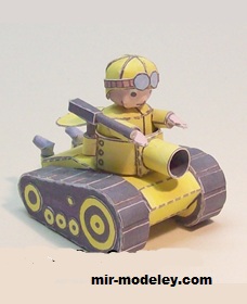 №17210 - Advance Wars Yellow Comet Tank (Ninjatoes) из бумаги