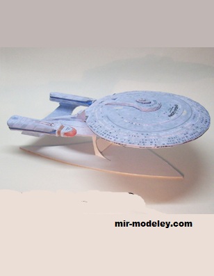 №17280 - Star Trek U.S.S. Enterprise NCC-1701-D (Ninjatoes) из бумаги