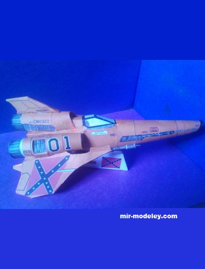 №17217 - “Dukes of Hazzard” General Lee Viper Mk.II (Перекрас Ninjatoes) из бумаги