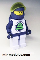 №17245 - LEGO Blacktron II astronaut (Ninjatoes) из бумаги