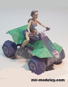 №17335 - Tomb Raider III Lara + quad bike (Ninjatoes) из бумаги